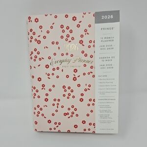 2026 Fringe Everyday Planner Pink With Red Floral Design Agenda Organize
